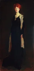 Dame in Schwarz mit spanischem Schal